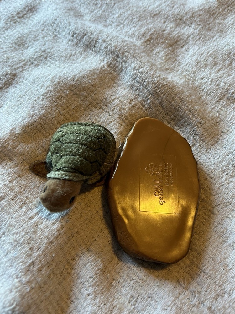 Our Generation Fabric Turtle Figurine with Resin Shell Base