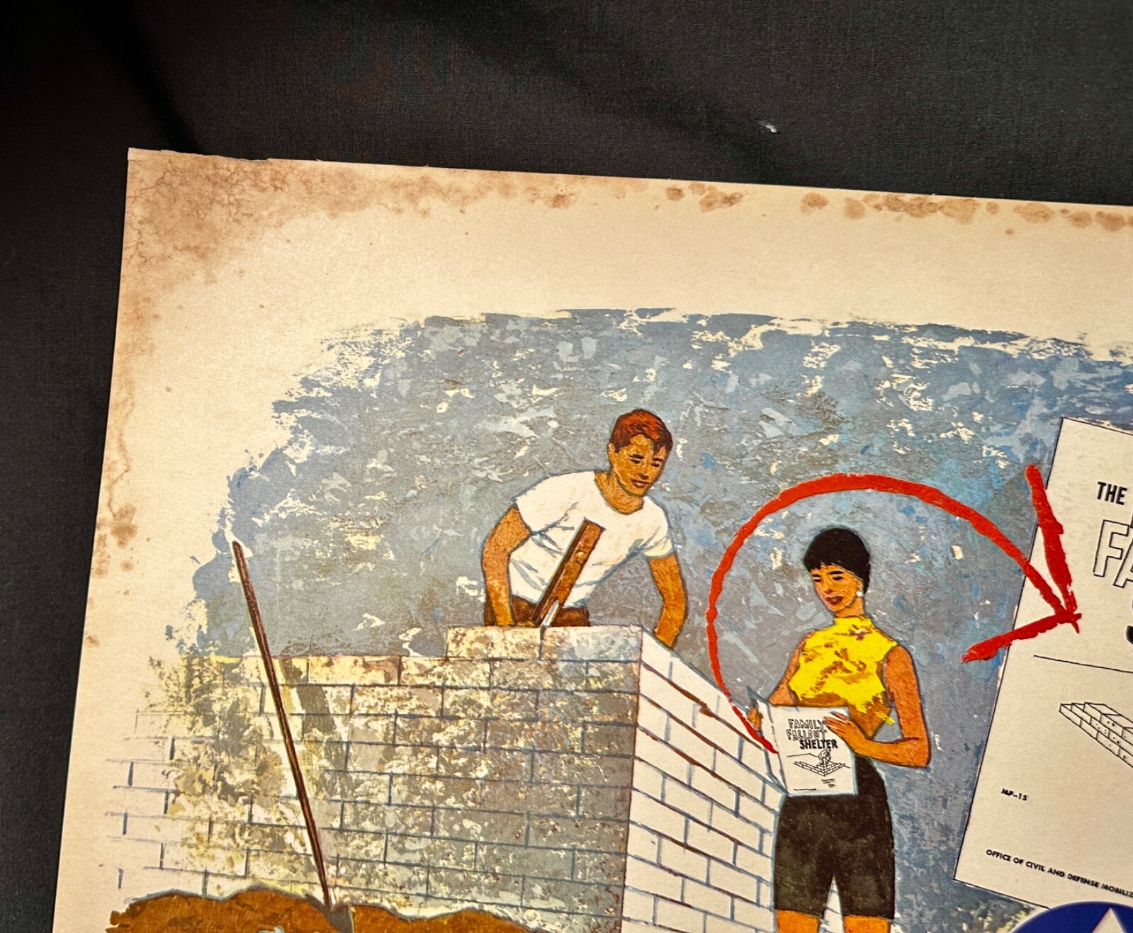 Vintage 1959 Civil Defense Fallout Shelter Poster