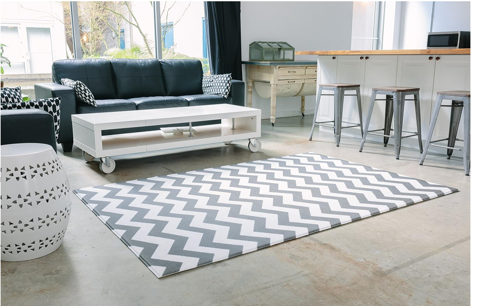 Baby Care Play Mat (Large, Zig Zag - Black) 82'' x 55'' Origina) (Open Box)L045