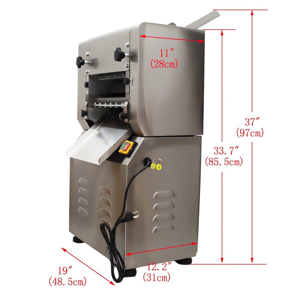 110V Electric Dough Press Sheet Noodle Maker Machine with 1.5&3mm Cutter