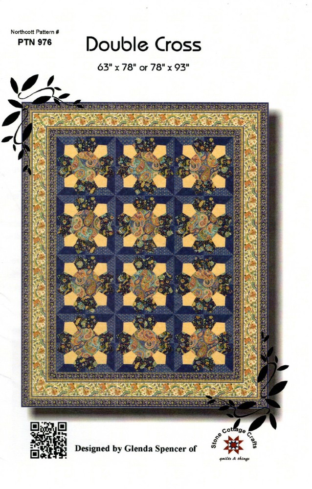 "Double Cross" ©2013 Stone Cottage Crafts Quilting Pattern/Inst. Pack #SCC115