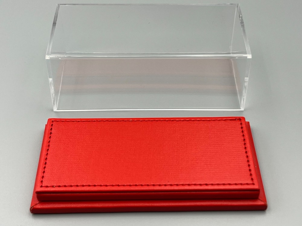 High Quality Car Display Case Red Leather Base 1/64 scale