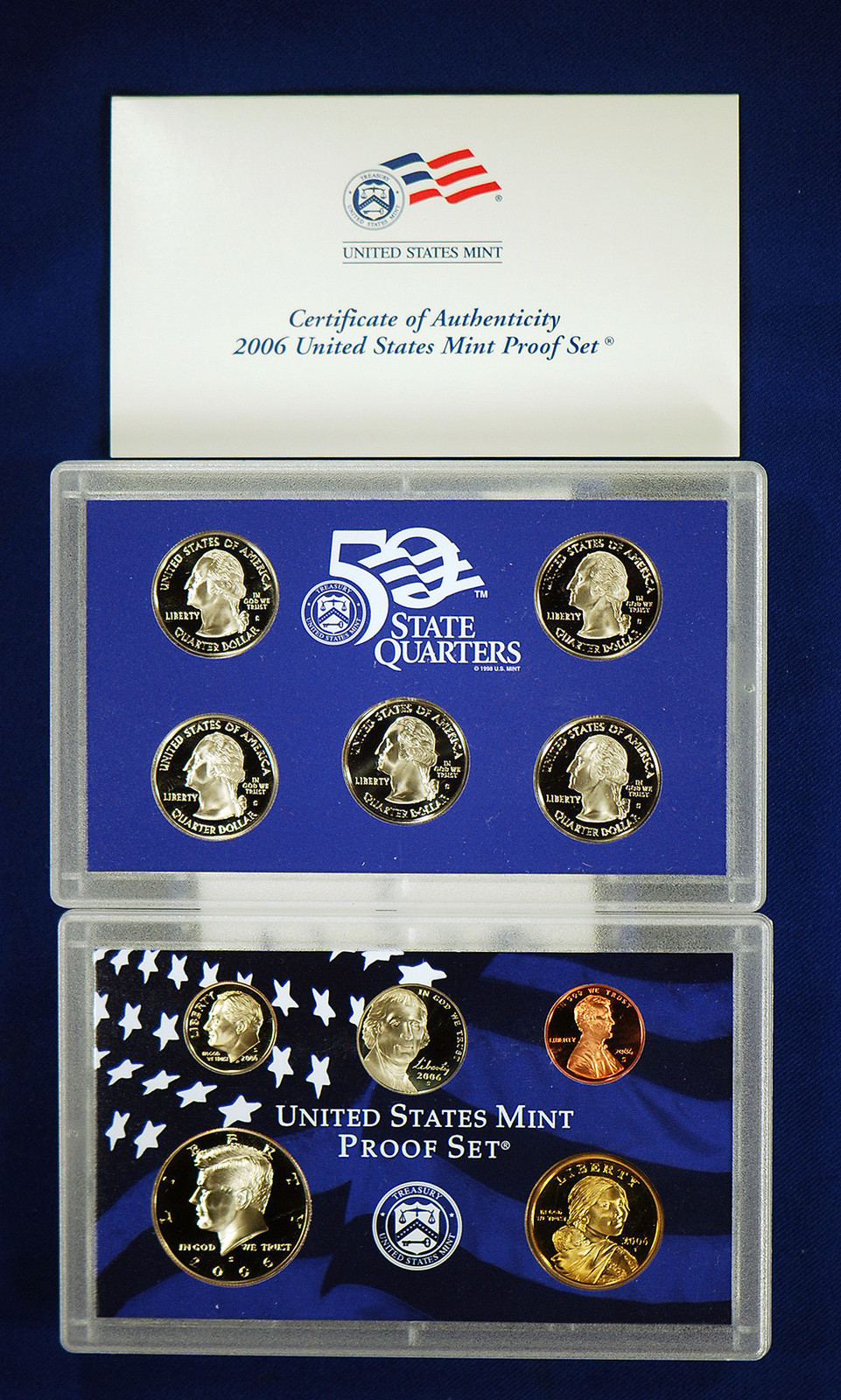 2006-s U.S. Proof Set. Complete and Original in BLUE mint paper box