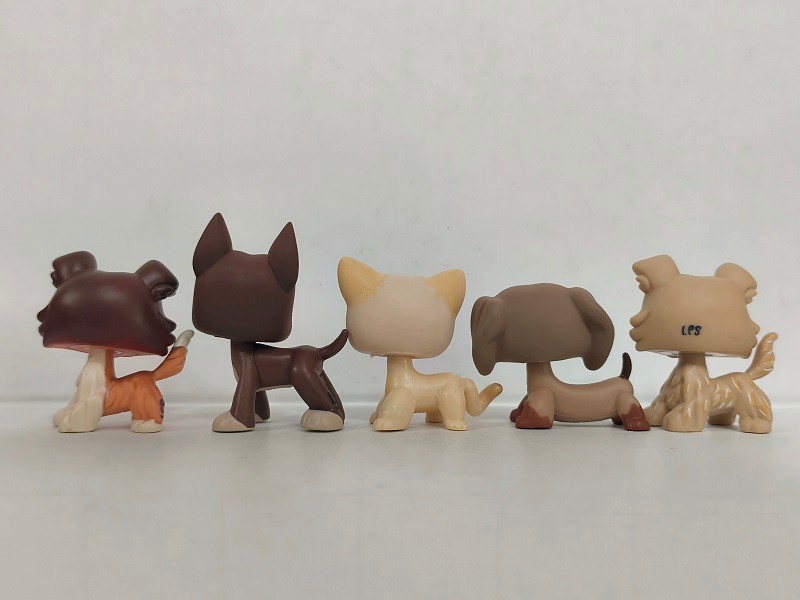 5pcs/lot Littlest Pet Shop Figure LPS Cat Dog #1542#1519#733#518#1194 Kid Toy