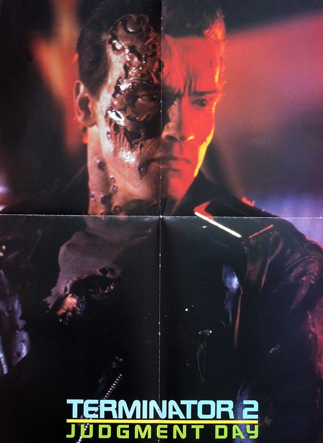 TERMINATOR 2 POSTER . T2 ARNOLD SCHWARZENEGGER