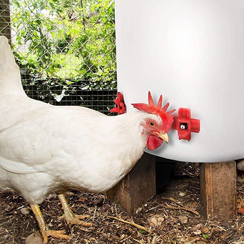 20 Pack Horizontal Chicken Nipples Waterer - Automatic Chicken Water Feeder, Eas