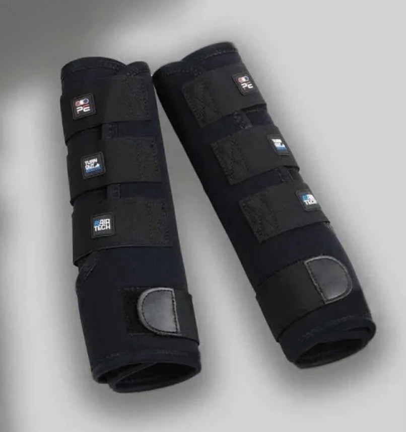 Premier Equine Air-Tech Turnout Boots Large Set 4 Front & Hind | Black