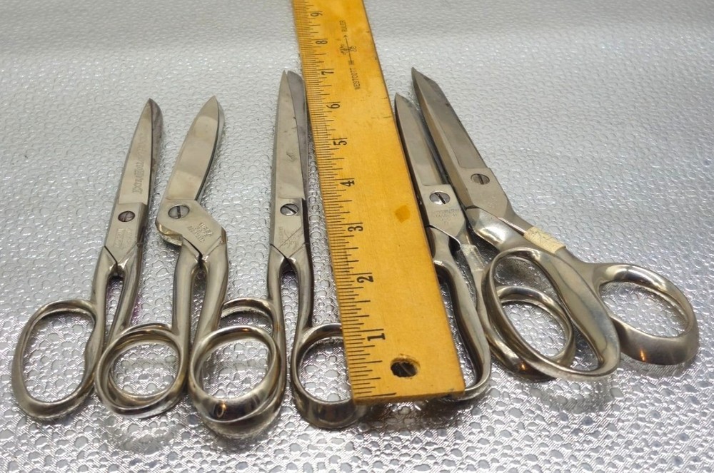 Vintage Shears Scissors Solingen Tailor Shears Wasa & Graef & Schmidt 5 Pieces