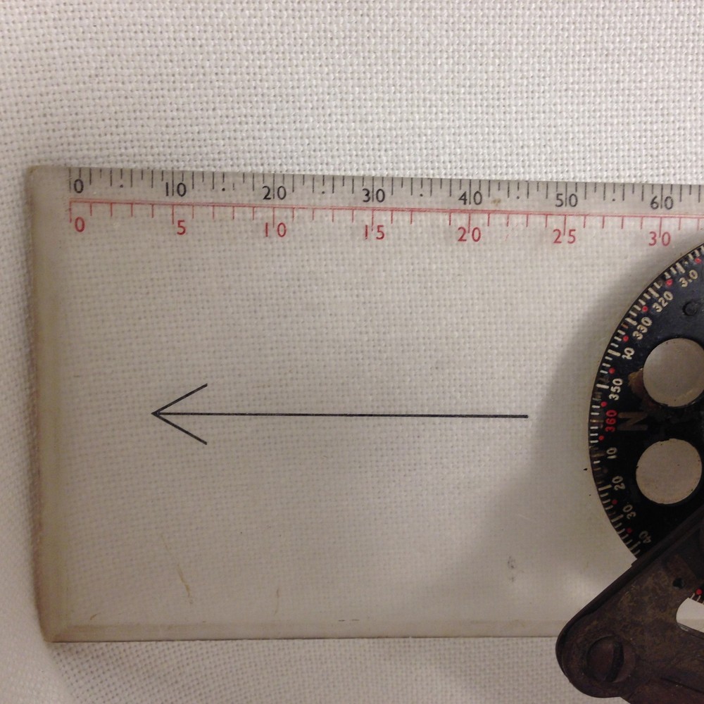 WWII RAF Air Force Navigators Chart Table Plotter Arm Perspex Rule BETEC Bomber