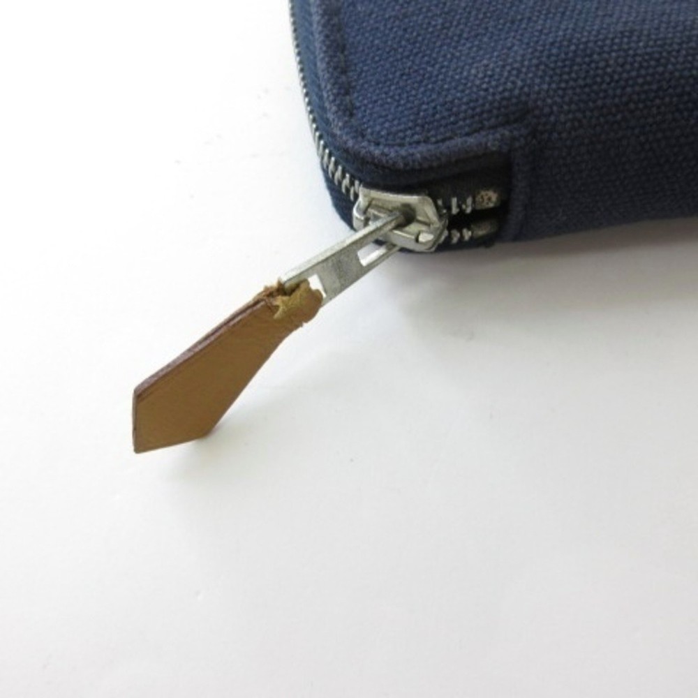 Hermes Fool Toe Pencil Case Canvas Navy