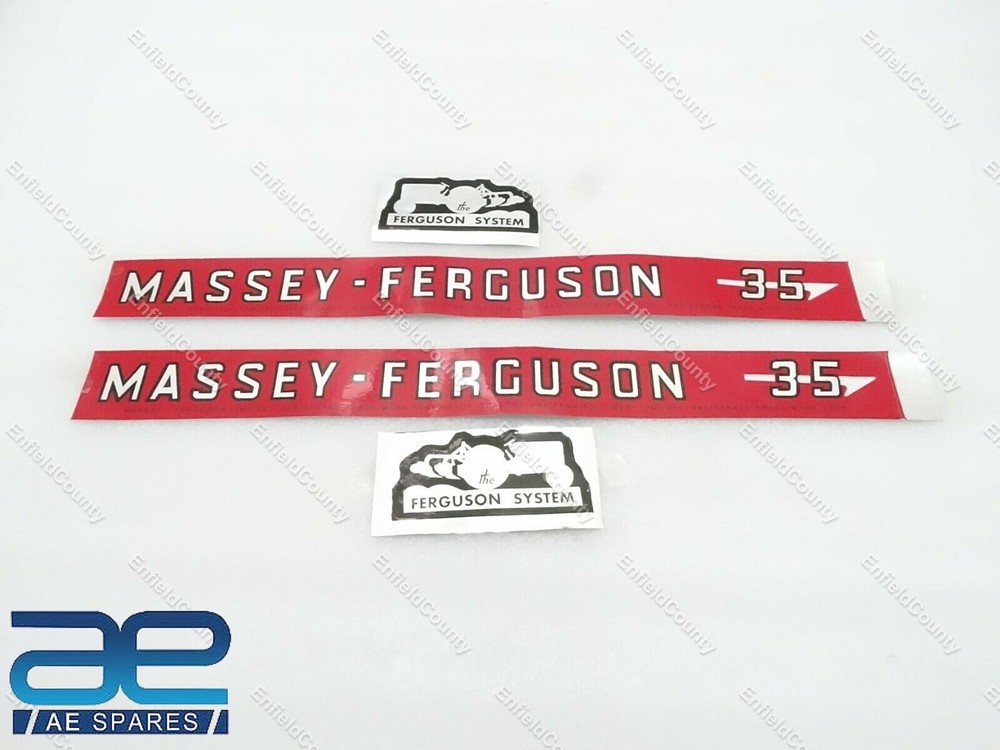 For Massey Ferguson 35 Tractor Decal Sticker Transfer Set ECs