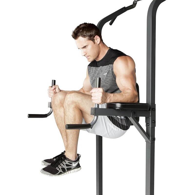 Power Tower Upper Body Core Back Workout Vertical Knee Raise Dip Pull Up New