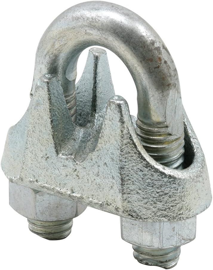 Prime-Line 5/16" Galvanized Cable Clamp (2 Pack)- GD 12252