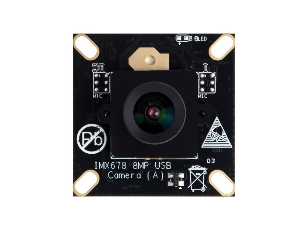 Waveshare IMX678 8MP M12 USB Camera Module IMX678 Sensor Chip USB2.0 Port