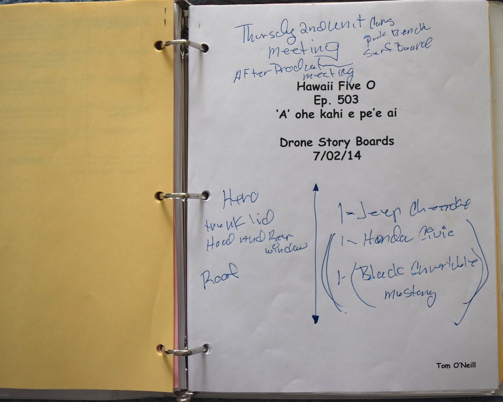 2014 Hawaii Five-O "A ohe kahi A Pe'e ai" Original Script + Shooting Schedule