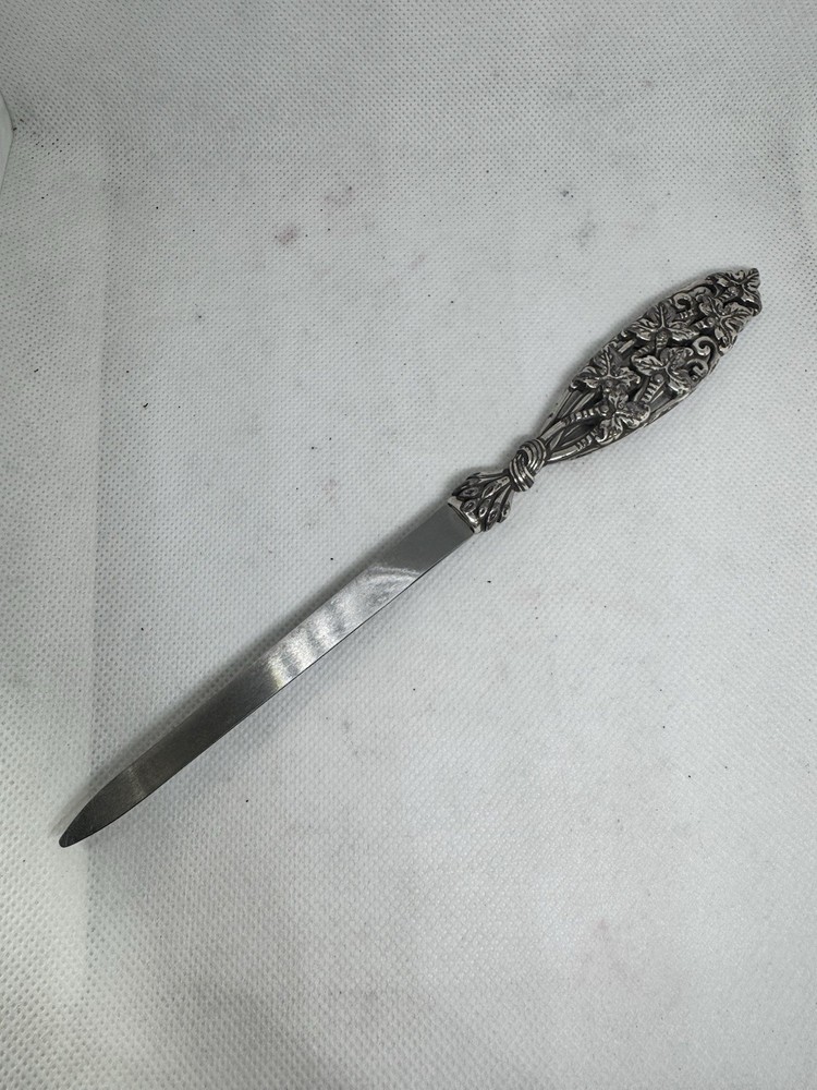 Cast Openwork Foliate Letter Opener Sterling  Silver