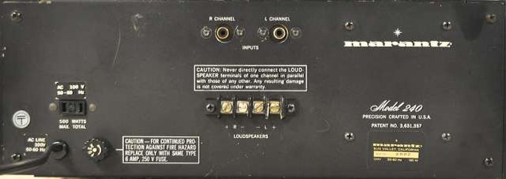 Marantz Model 240 Stereo Amplifier Silver Serviced Tested Working