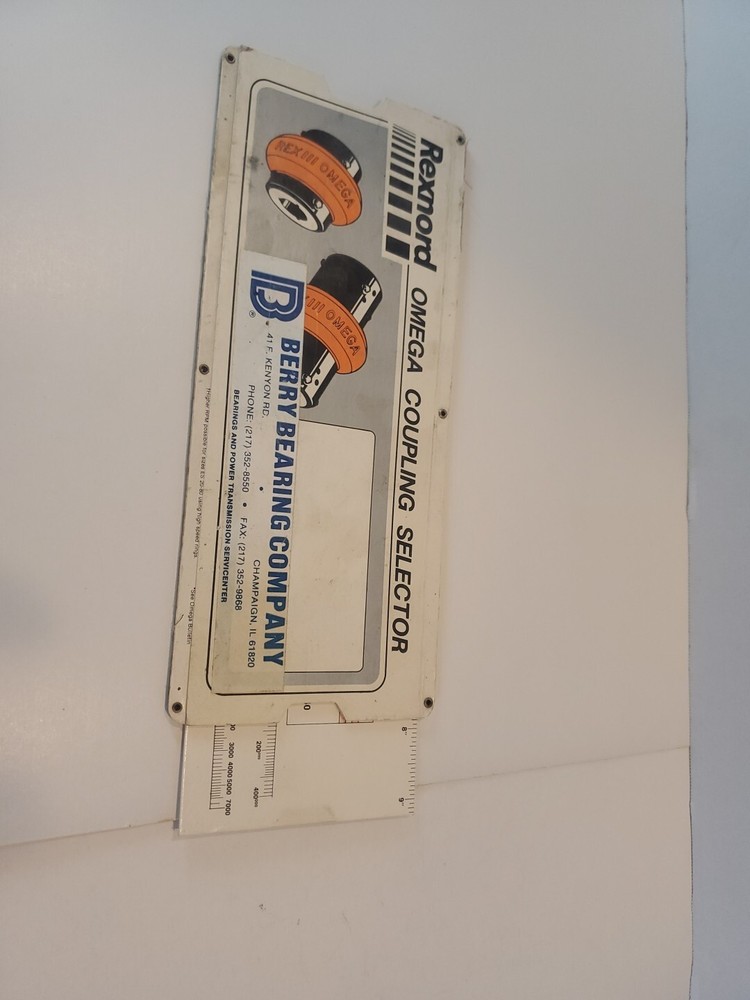 rexnord omega coupling selector advertising