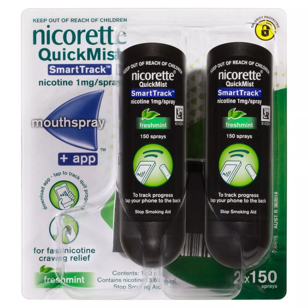 Nicorette Quickmist Smart Duo, 2 x 150 sprays