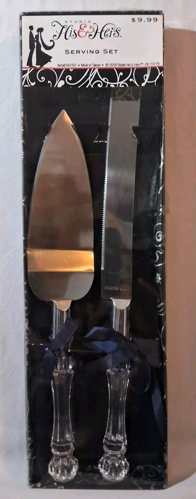Original Box, Studio His & Hers Wedding Serving Set, Cake Knife w/Server, GUC