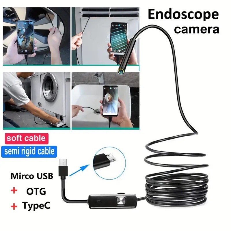 Endoscope Camera Android or Computer USB Borescope Water Proof