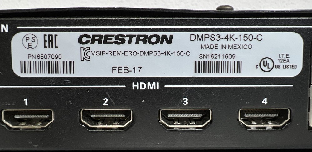 3x Crestron 3SERIES DMPS3-4K-150-C Digital Media System Switch *read*
