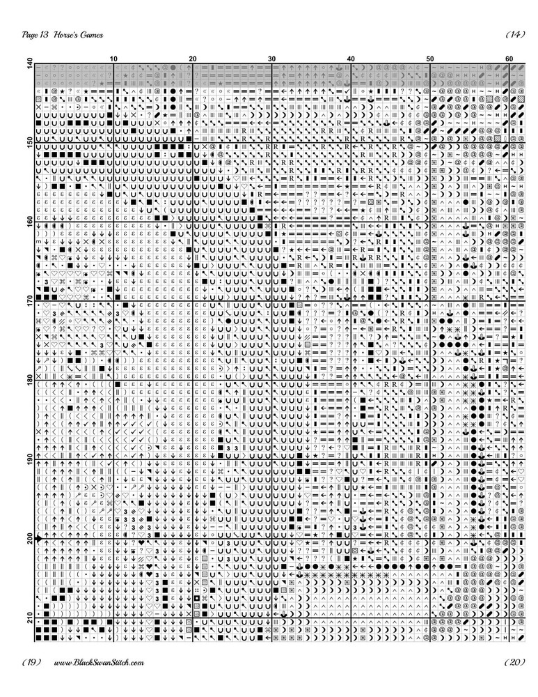 Horse's Games 1021 Chart Counted Cross Stitch Pattern