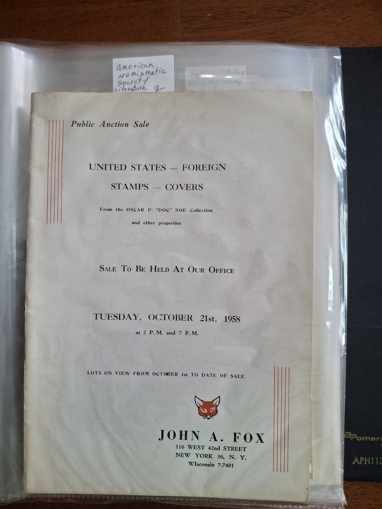 11 1930s to 1960s Stamp Auction, Philatelic and Numismatics Catalogs and Publica