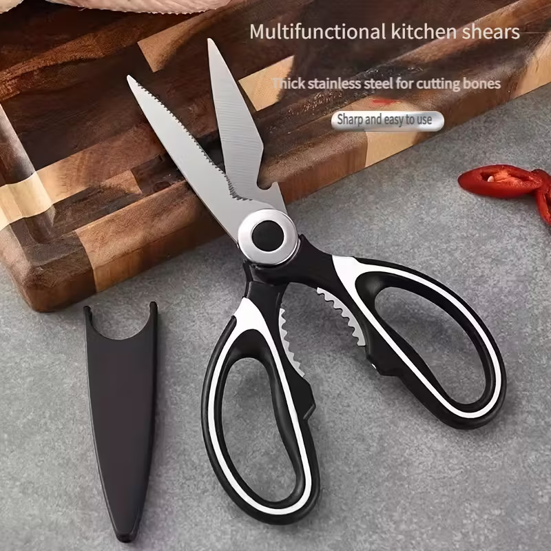 2× Heavy Duty Kitchen Shears Stainless Steel Kitchen Scissors Ultra Sharp Multi