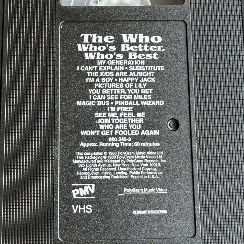 Music VHS Lot