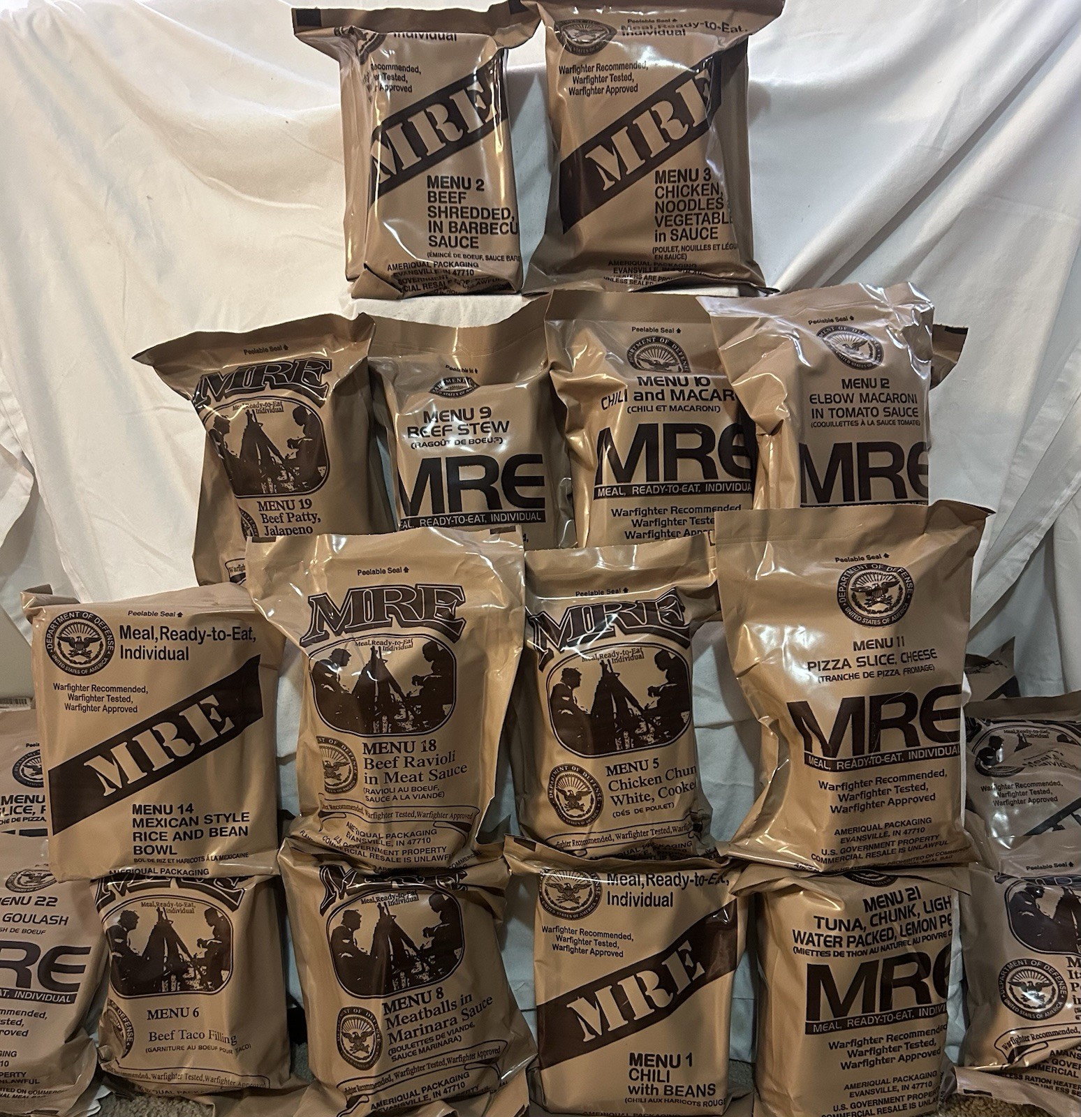 Official Ameriq Military MRE Individual Meals You Pick Exp. 27/28