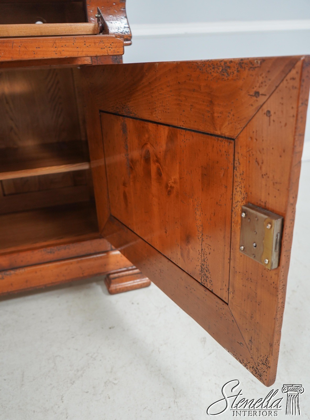 L61269: Italian Continental Style Distressed Finish Cabinet