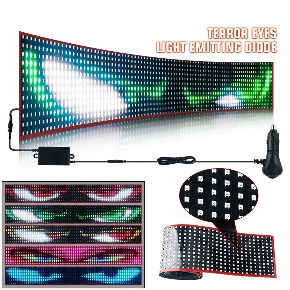 LED Matrix Pixel Panel Scrolling Bright Advertising Sign USB 5V Bluetooth APP