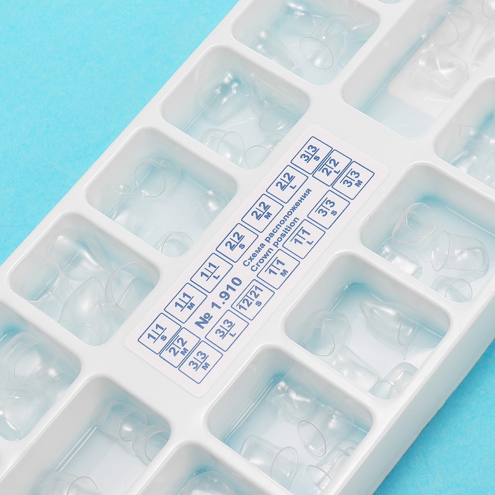 64pcs Transparent Deciduous Crowns Children Temporary Preformed tooth Pre-crown
