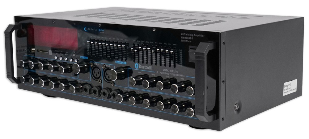 Technical Pro MM2000BT Bluetooth Karaoke Mixer System+(4) 6.5" Ceiling Speakers