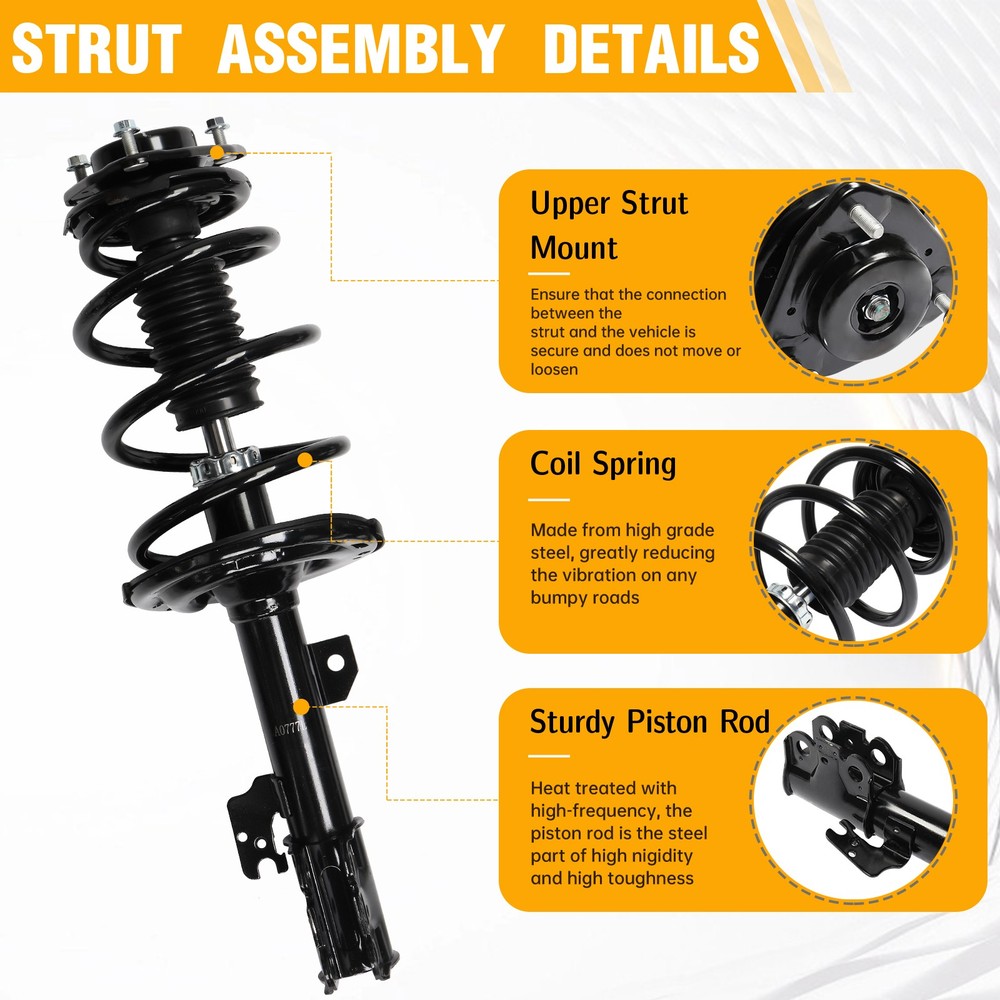 Front Complete Struts Shocks & Spring Assemblies For 2011-2014 Toyota Sienna