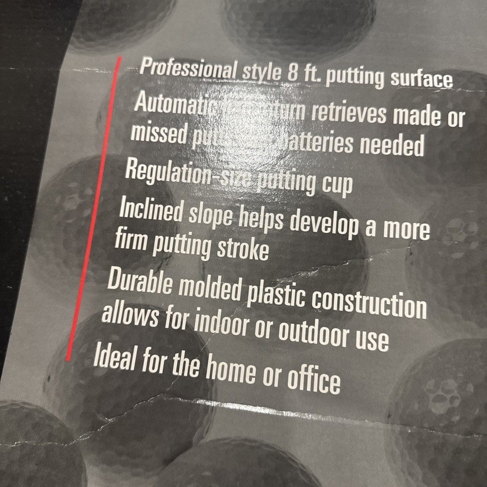 Wilson Auto-Putt practice 8FT putting mat with an automatic ball return feature