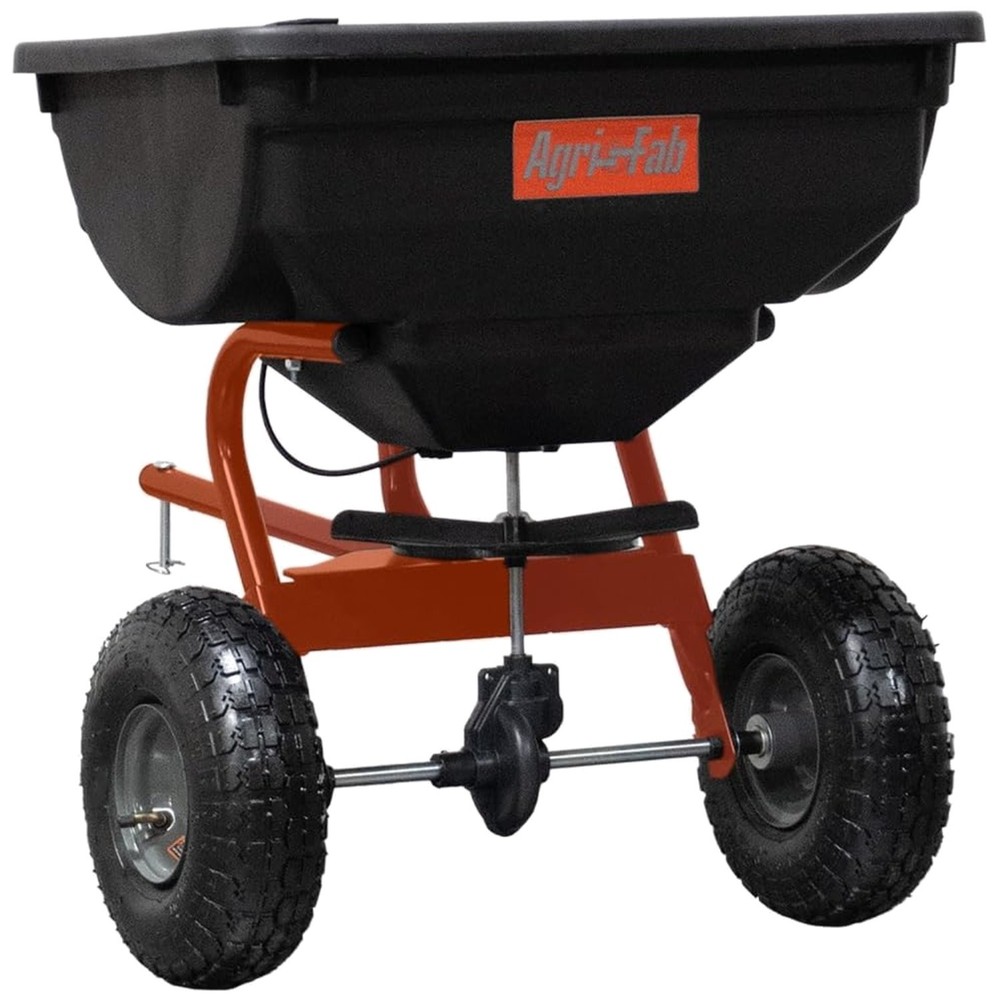 85 lb. Broadcast Spreader, Black/Orange