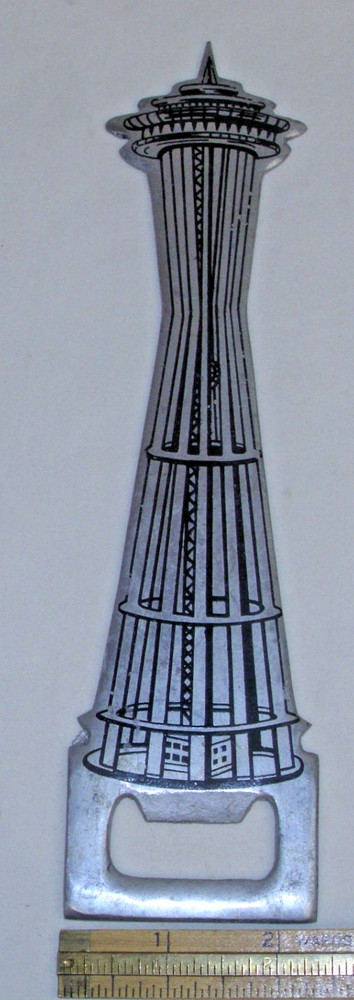 SETTLE SPACE NEEDLE BUILDING BOTTLE OPENER 1960s
