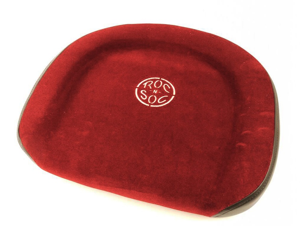 Roc N Soc Square Red Top Drum Stool Throne With Custom Base