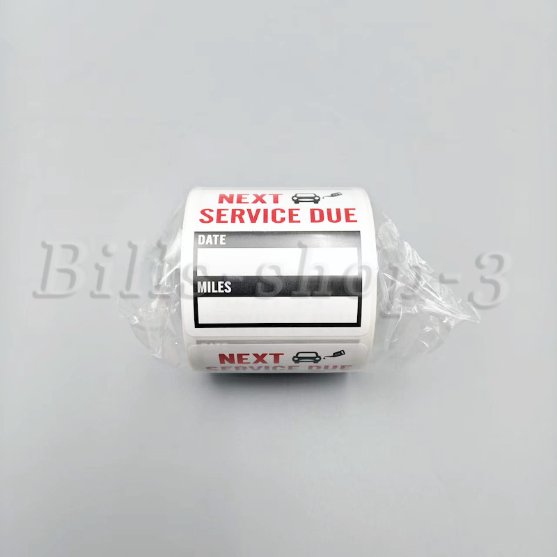 300PCS Oil Change Service Reminder Stickers Window Lite Sticker Pack 2"x2" NEW