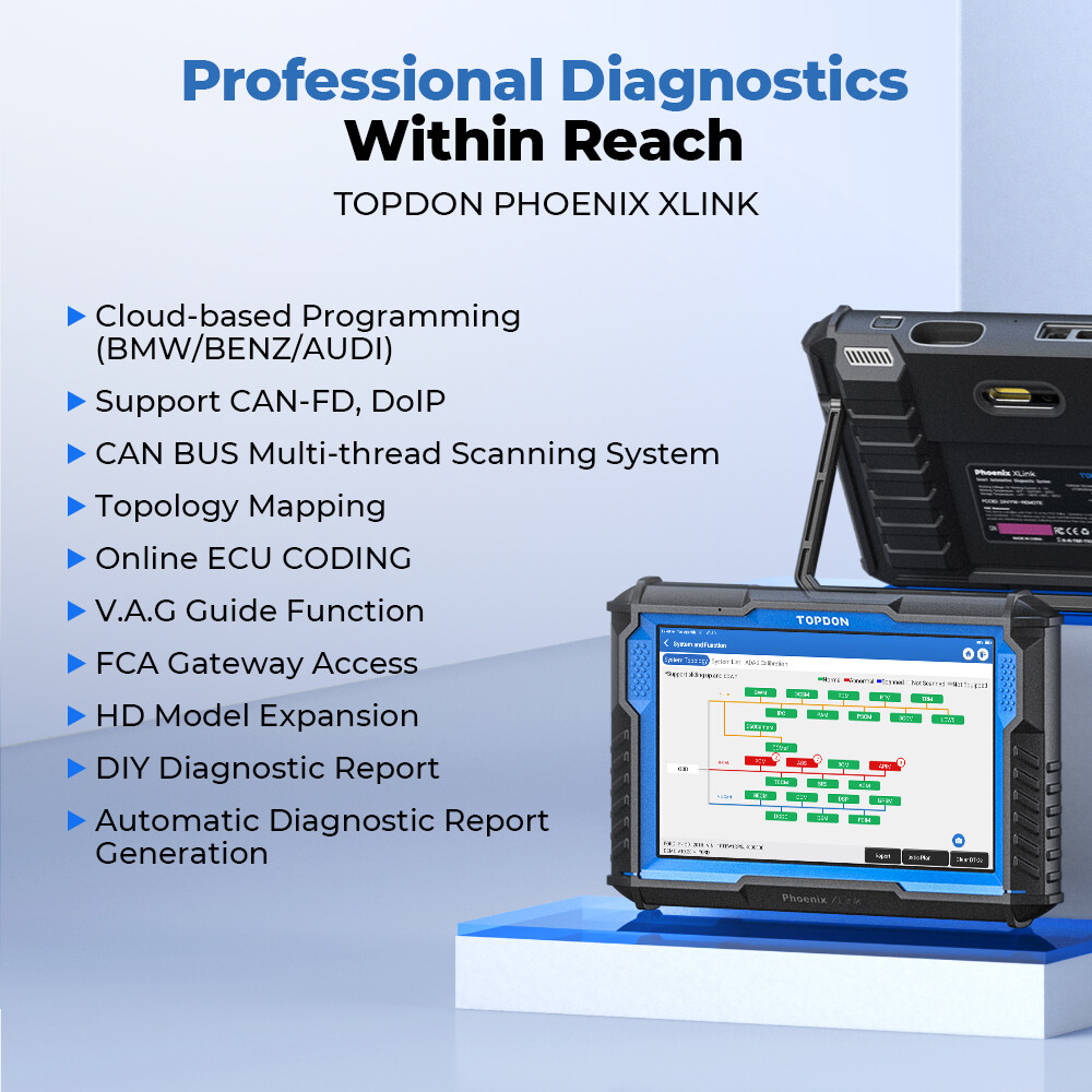TOPDON Phoenix Xlink Cloud-Based Programming & Coding Tool Diagnostic Scanner