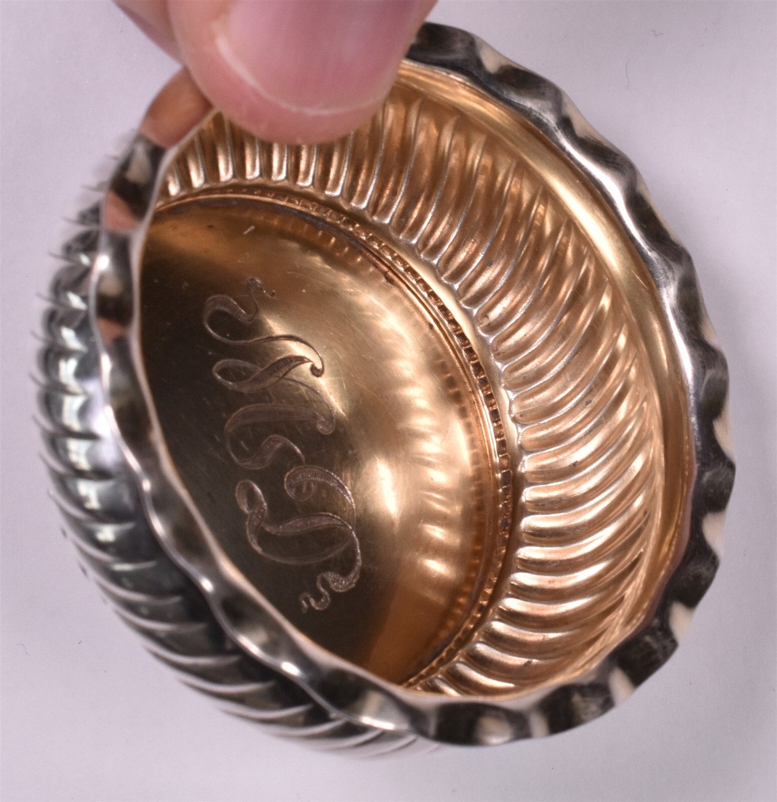 Gorham Salt Cellars Dip 2390 Date Symbol 1890 'MD'