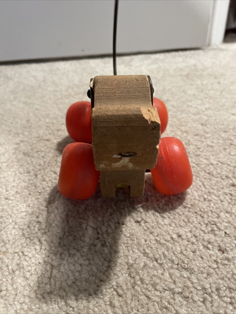 Pull Toy wooden dog