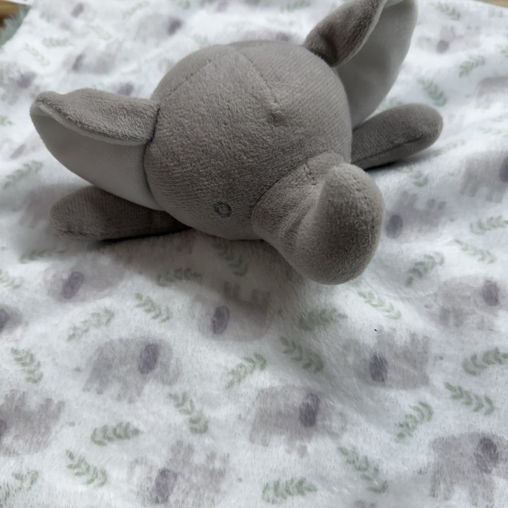 Dream Gro Elephant Lovey Mint Green Security Blanket Activity Teether