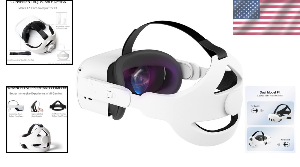 Ergonomic Head Strap for Meta Quest 2 VR - Sweatproof & Durable Design