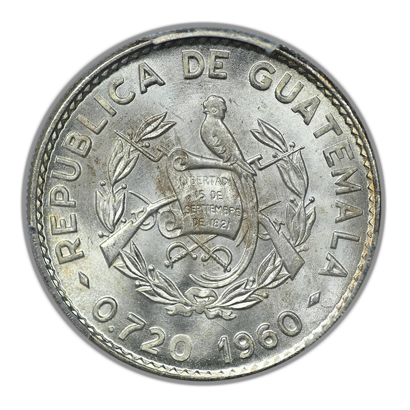 1960 Guatemala 10C Centavos PCGS MS66