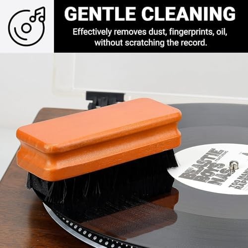 Vinyl record cleaner kit brush liquid stylus