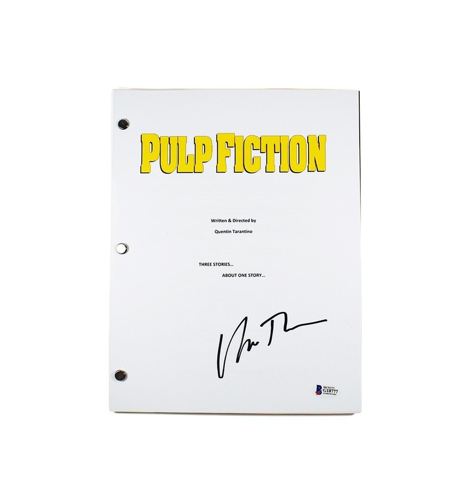 Uma Thurman Pulp Fiction Autographed Signed Script Beckett BAS COA