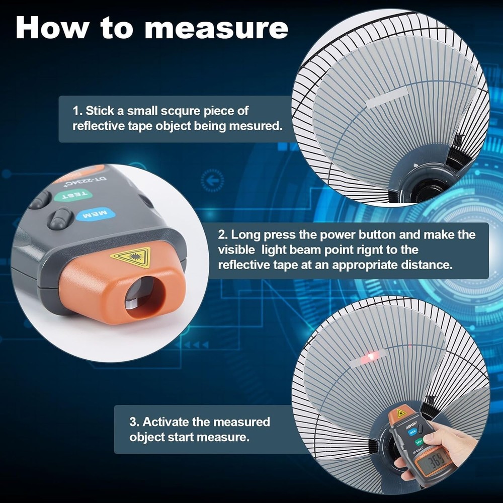 Microcomputer Technology Tachometer - Laser RPM Reader